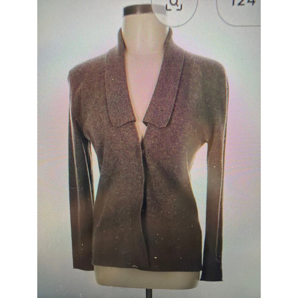 Brunello Cucinelli Cashmere Cardigan Sweater Brown Open Front Size M - Picture 7 of 8